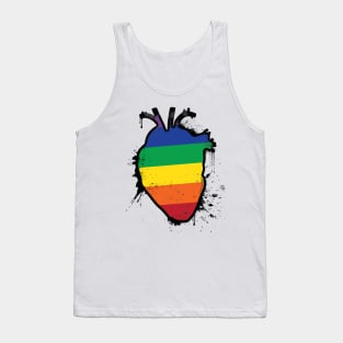 rainbow anatomical heart Tank Top